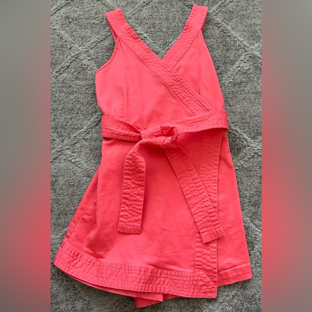 HABITUAL Kids Wrapped Coral Romper Skort Youth 10